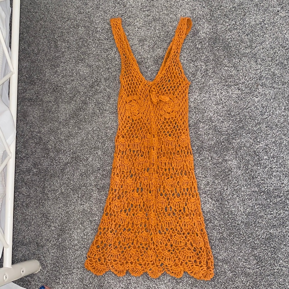 Crotchet orange dress